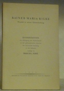 Rainer Maria Rilke. Wandel in seiner Geisteshaltung. Diss. | Immagine principale
