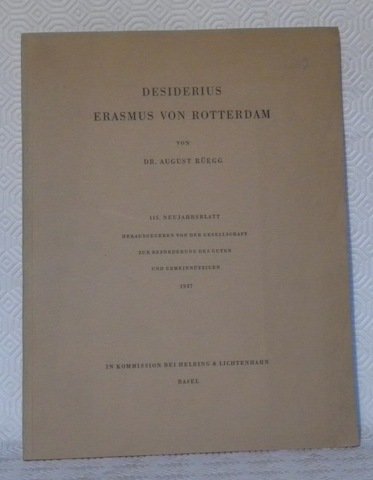Desiderius Erasmus von Rotterdam. 115 Neujahrsblatt hrsg. von der Gesellschaft … | Immagine principale