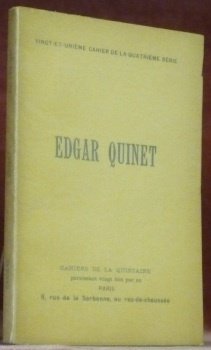 Edgar Quinet. “Cahiers de la Quinzaine. Vingt-et-unième Cahier de la … | Immagine principale