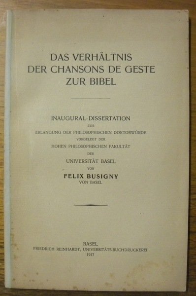 Das Verhältnis der Chansons de Geste zur Bibel. | Immagine principale