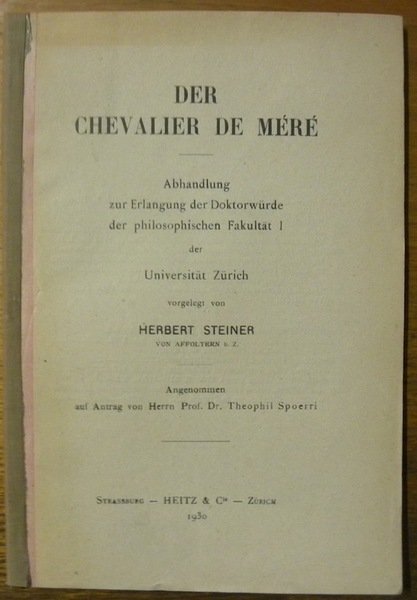 Der Chevalier De Méré. Diss.