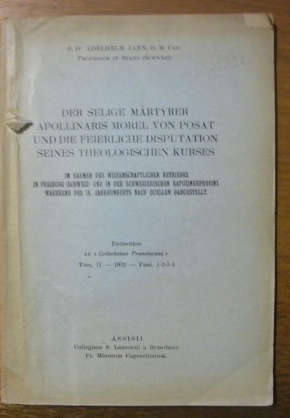 Der Selige Märtyrer Apollinaris Morel von Posat und die feierliche … | Immagine principale