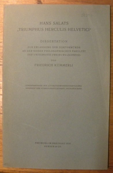 Hans Salats “Triumphus Herculis Helvetici”. Diss. | Immagine principale