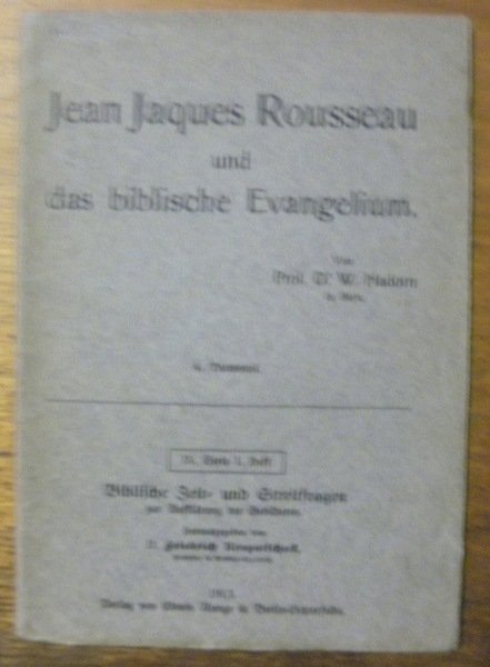 Jean Jacques Rousseau und das biblische Evangelium. | Immagine principale