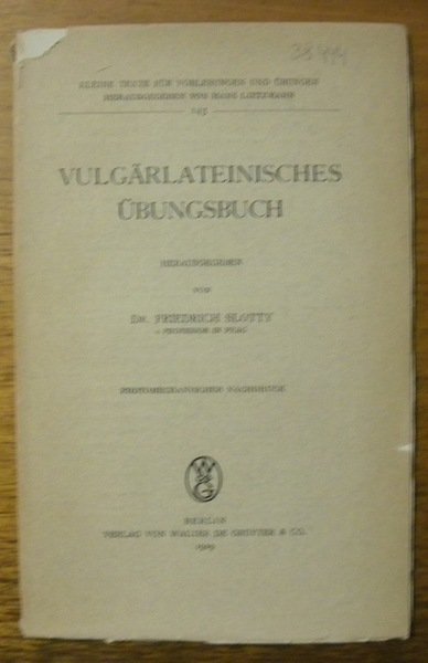 Vulgärlateinisches Übungsbuch. | Immagine principale