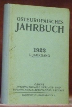 Osteuropäisches Jahrbuch 1922 I. Jahrgang. | Immagine principale