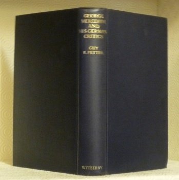 George Meredith and his German Critics. With Preface by Ernest … | Immagine principale