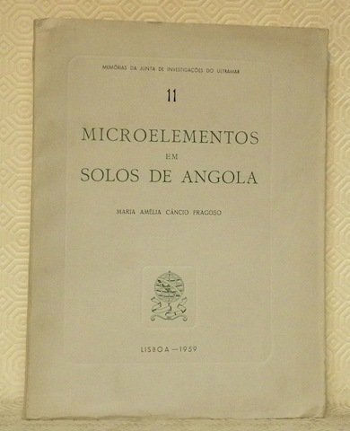 Microelementos em solos de Angola. Memorias de Junta de Investigaçoes … | Immagine principale