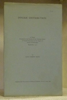 Dineric distribution. Thesis. Reprinted from Journal of Physical Chemistry. | Immagine principale
