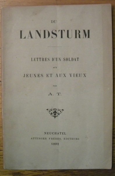 Du Landsturm. Lettre d’un soldat aux jeunes et aux vieux … | Immagine principale