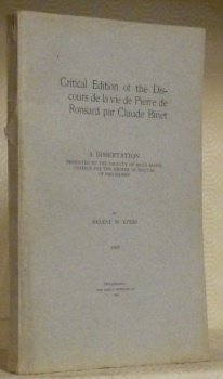 Critical edition of the discours de la vie de Pierre … | Immagine principale