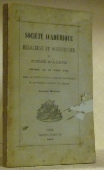 SOCIETE ACADEMIQUE Religieuse et Scientifique du Duché d’Aoste fondée le … | Immagine principale
