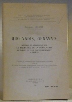 Quo vadis, Genava? Données et réflexions sur le problème de …