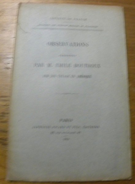Observations présentées par M. Emile Boutroux sur son voyage en …