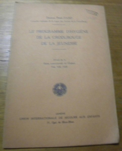 Le programme d’hygiène de la Croix-Rouge de la jeunesse. Extrait …