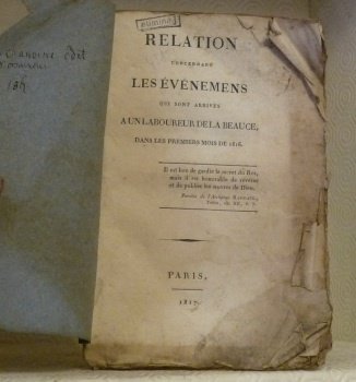 Relation concernant les événemens qui sont arrivés à un laboureur …