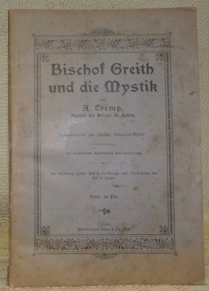 Bischof Greith und die Mystik. S.A. aus Kathol. Schweizer-Blätter.