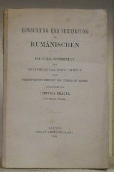 Erweichung und Verhärtung im Rumänischen. Diss.