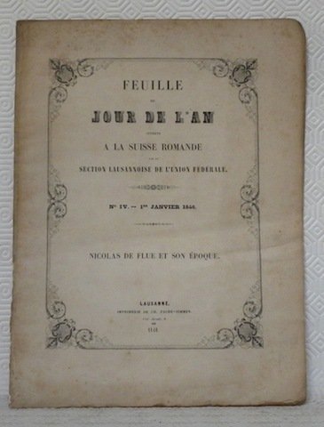 Nicolas de Flue et son époque. Feuille du Jour de …