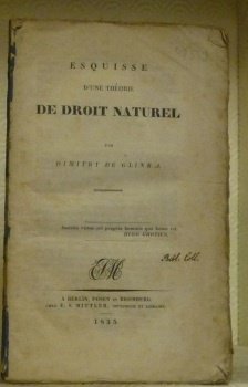 Esquisse d’une théorie de droit naturel.