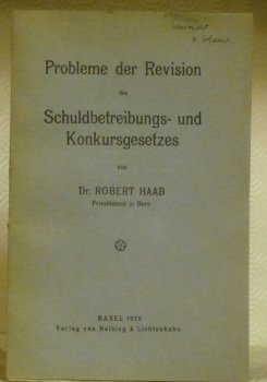 Probleme der Revision des Schuldbetreibungs- und Konkursgesetzes.