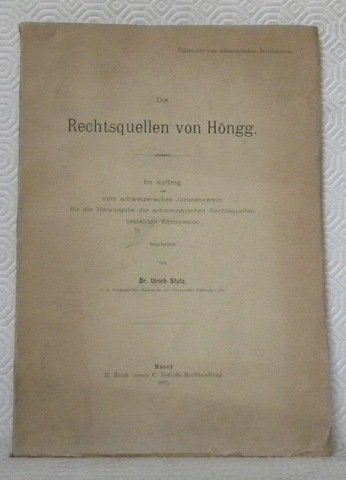 Die Rechtsquellen von Höngg.