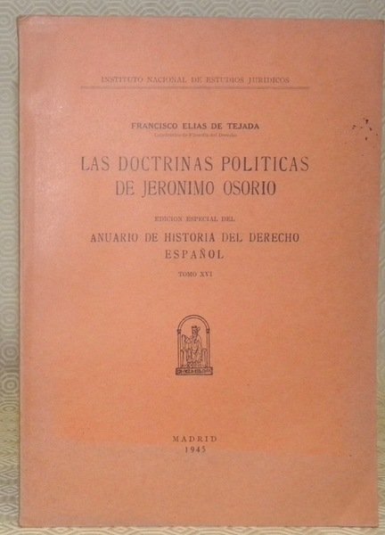 Las doctrinas politicas de Jeronimo Osorio. Edicion especial del : …