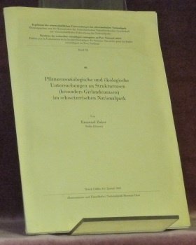 Pflanzensoziologische und ökologische Untersuchungen an Strukturrasen (besonders Girlandenrasen) im schweizerischen …