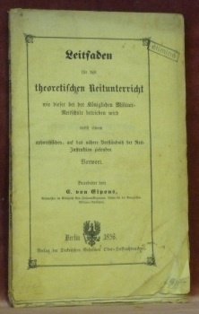 Leitfaden für den theoretischen Reitunterricht wie dieser bei der Königlichen …