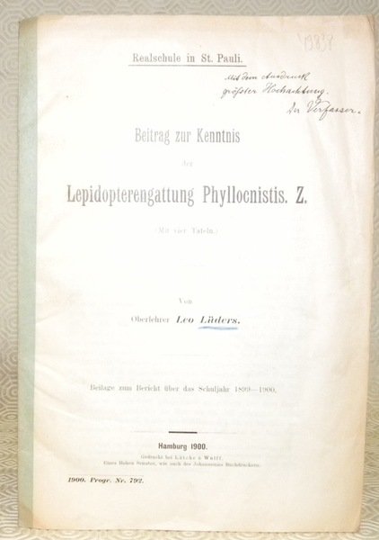 Beitrag zur Kenntnis der Lepidopterengattung Phyllocnistis. Z. Mit vier Tafeln.