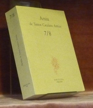Arxiu de textos catalans antics. 7/8.