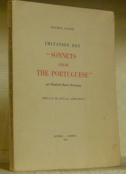 Imitation des Sonnets From the Portuguese d’Elisabeth Barret Browning.