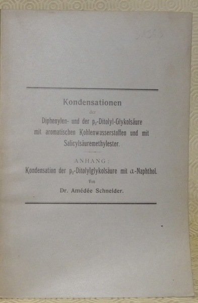Kondensationen der diphenylen- und der p2-Ditolyl-Glykolsäure mit aromatischen Kohlenwasserstoffen und …