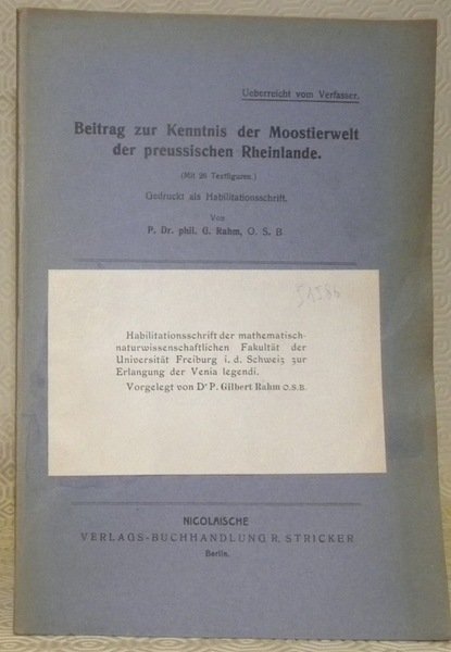 Beitrag zur Kenntnis der Moostierwelt der preussischen Rheinlande. Mit 26 …