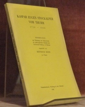 Kaspar Eugen Stockalper vom Thurm. 1750 - 1826. Dissertation.