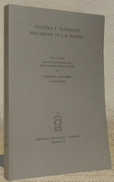 Cultura e tradizione nell’adone di G.B. Marino. Tesi. Miscellanea Erudita … | Immagine principale