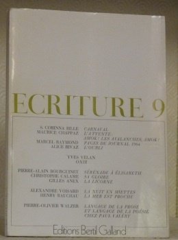 ECRITURE. 9. Revue littéraire. Texte de S.C. Bille, Chappaz, M. …