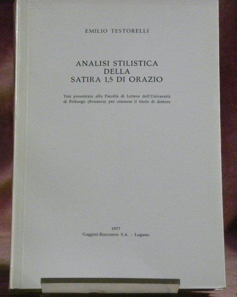 Analisi stilistica della satira 1,5 di Orazio. Tesi. | Immagine principale