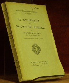 Le développement de la notion de nombre. Mémoires de l’Université … | Immagine principale