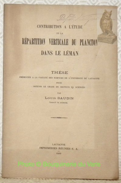 Contribution à l’étude de la répartition verticale du plancton dans … | Immagine principale