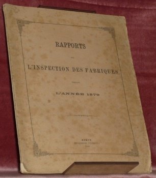 Rapports sur l’Inspection des Fabriques pendant l’Année 1879. (Cantons : …