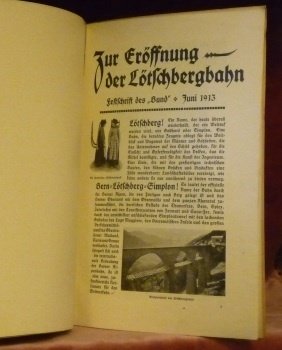 Zur Eröffnung der Lötschbergbahn. Festschrift des “Bund” Juni 1913.