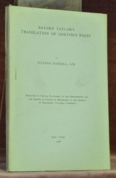 Bayard Taylor’s Translation of Goethe’s Faust.
