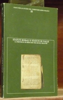 Statuti rurali e statuti di valle. La provincia di Bergamo … | Immagine principale