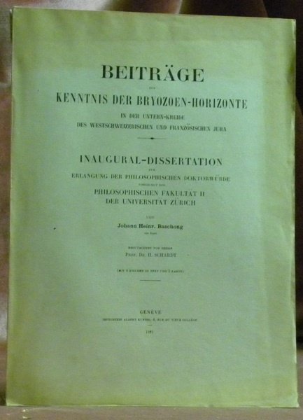 Beiträge zur Kenntnis der Bryozoen-Horizonte in der Untern-Kreide des westschweizerischen … | Immagine principale