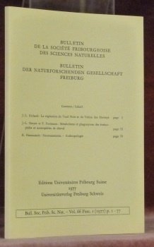 Bulletin de la Société Fribourgeoise des Sciences Naturelles. Vol. 66. …