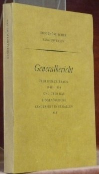Generalbericht über den Eidgenössischen Sängerverein im Zeitraum 1948-1953 und über … | Immagine principale