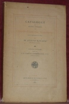Catalogue des Oeuvres Imprimées de Claude-François Menestrier de la Compagnie … | Immagine principale