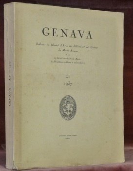 GENAVA. Bulletin du Musée d’Art et d’Histoire de Genève du …