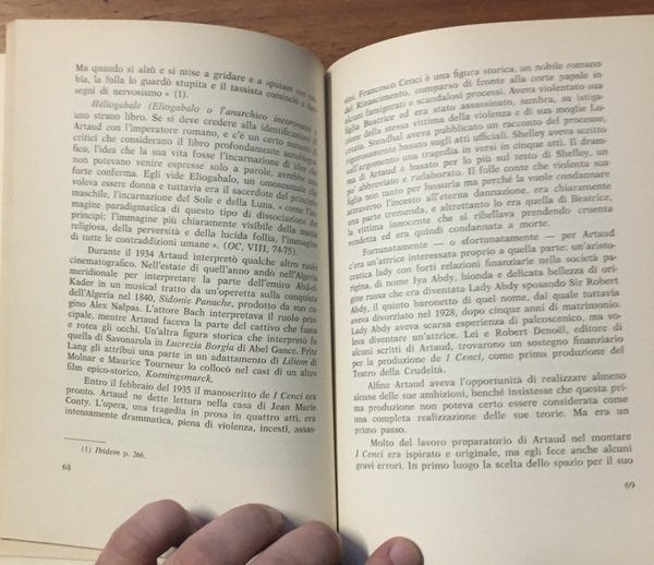 Artaud e il teatro della crudelta. Prefazione di Giovanni Marchi.